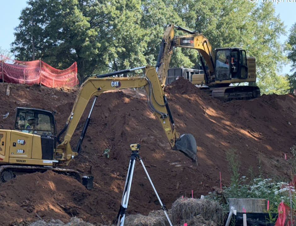Clearing for a new trail at the Encore Greenway Park and Gateway project
