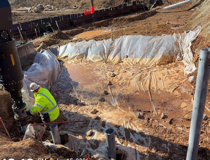 Construction of sewer transfer station