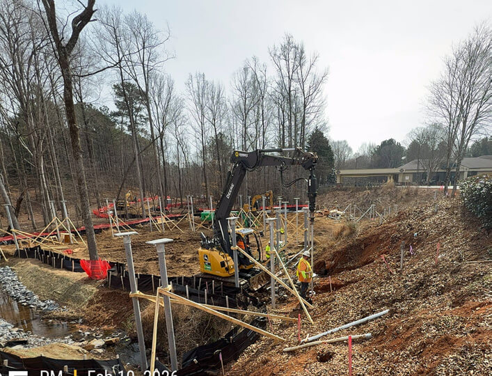Installation of helical piers