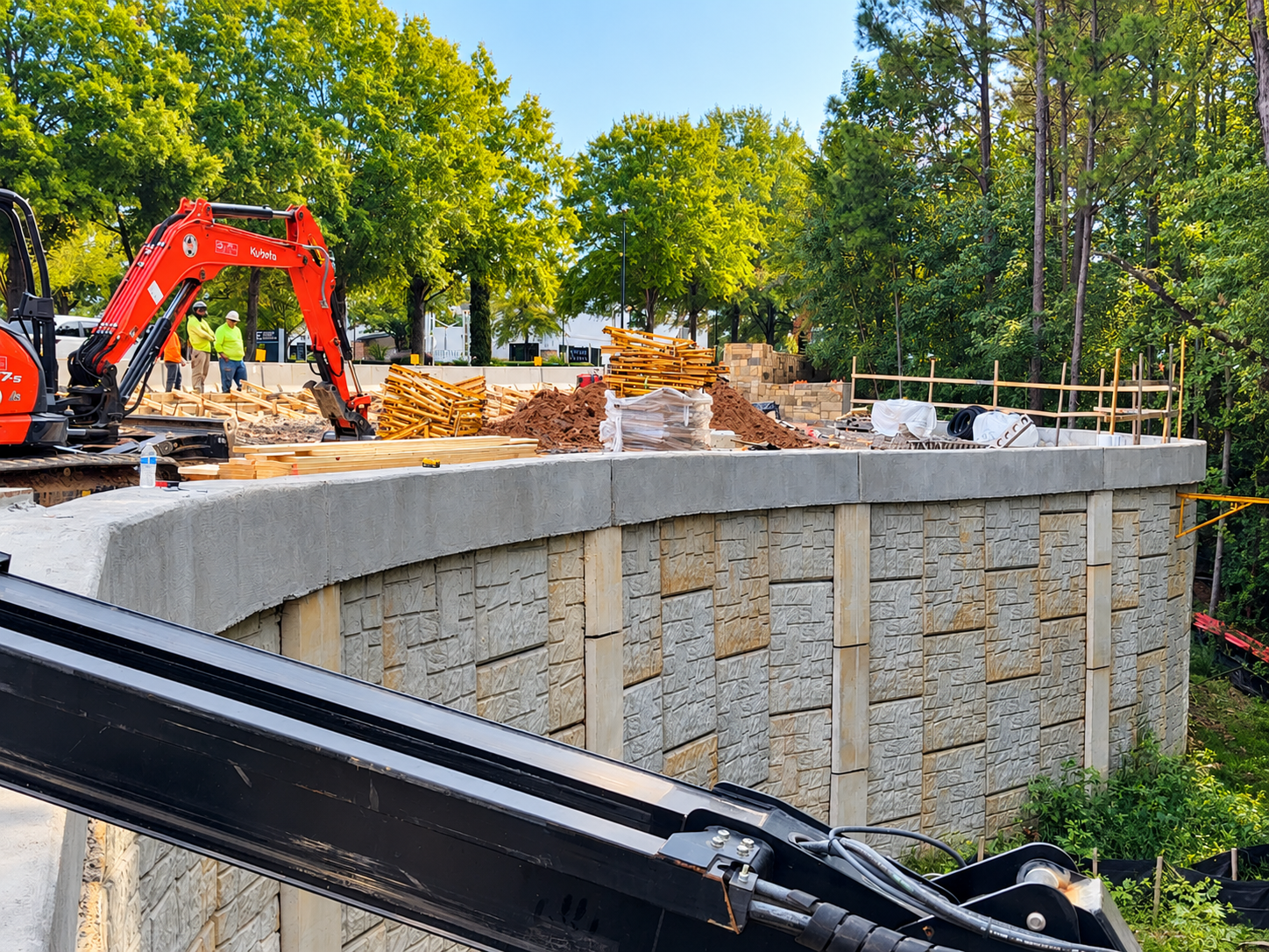 Finished MSE Wall at Encore Park