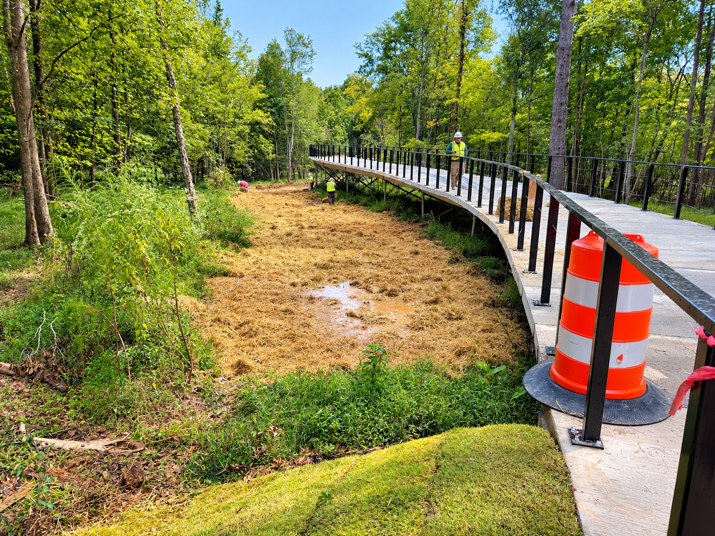 Handrail Installation at Encore Greenway Park